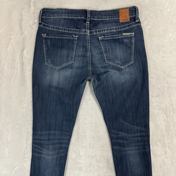 Dear John Joyrich Skinny Ankle Jeans Size 29 Distressed Dark Wash Low Rise - Picture 4 of 14